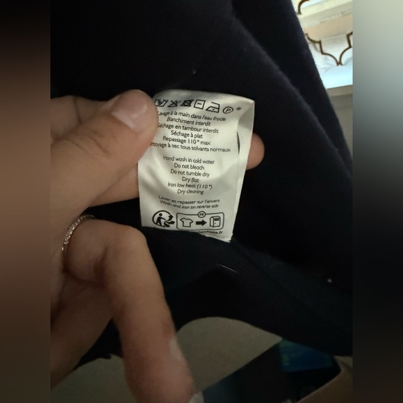 Sezane Betty Cardigan In Navy Crochet Sz XS - Picture 6 of 15